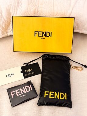 Fendi Pouch with Box, Card & Cloth